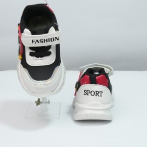 Alternative view of black and red casual joggers