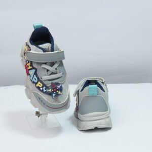 Alternative view of grey fancy kids joggers