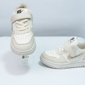Alternative view of white and cream nike sneaker