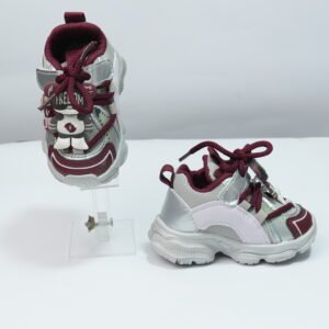 Alternative view of maroon fancy kids joggers