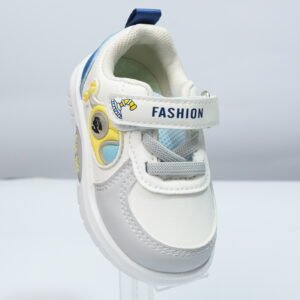 grey and blue sneakers