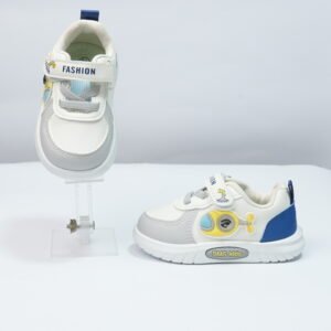 Alternative view of grey and blue sneakers