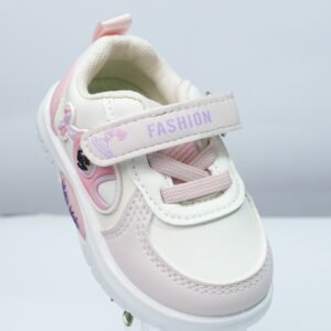 pink and white sneakers