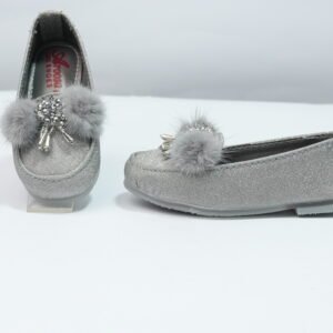Alternative view of ash grey fancy pumps