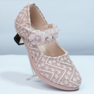 Pink stylish sandals with heels