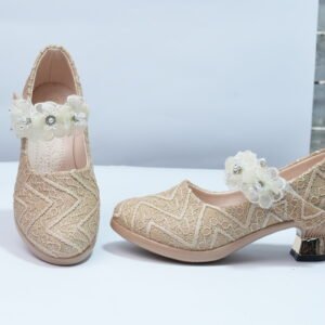 Alternative view of cream color stylish sandals with heels