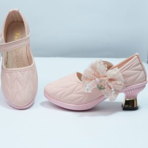 Alternative view of pink flowered heel sandals