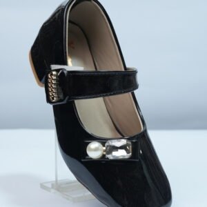 black Fancy Heel Sandal