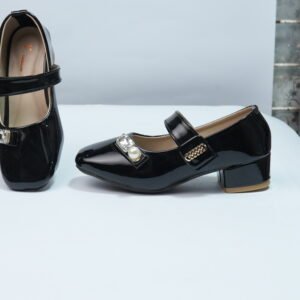 Alternative view of black Fancy Heel Sandal