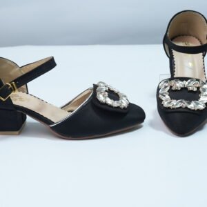 Alternative view of black fancy heels