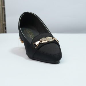 Black Color Kids low heel pumps