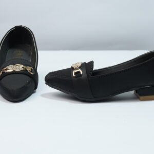 Alternative view of Black Color Kids low heel pumps