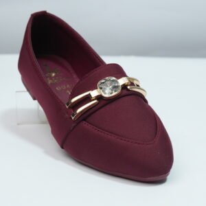 maroon casual pumps