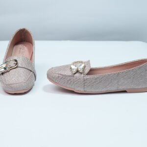 Alternative view of pink gliter fancy pumps