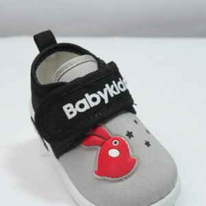 baby black and grey fancy shoes