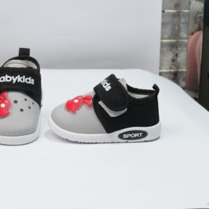 Alternative view of baby black and grey fancy shoes